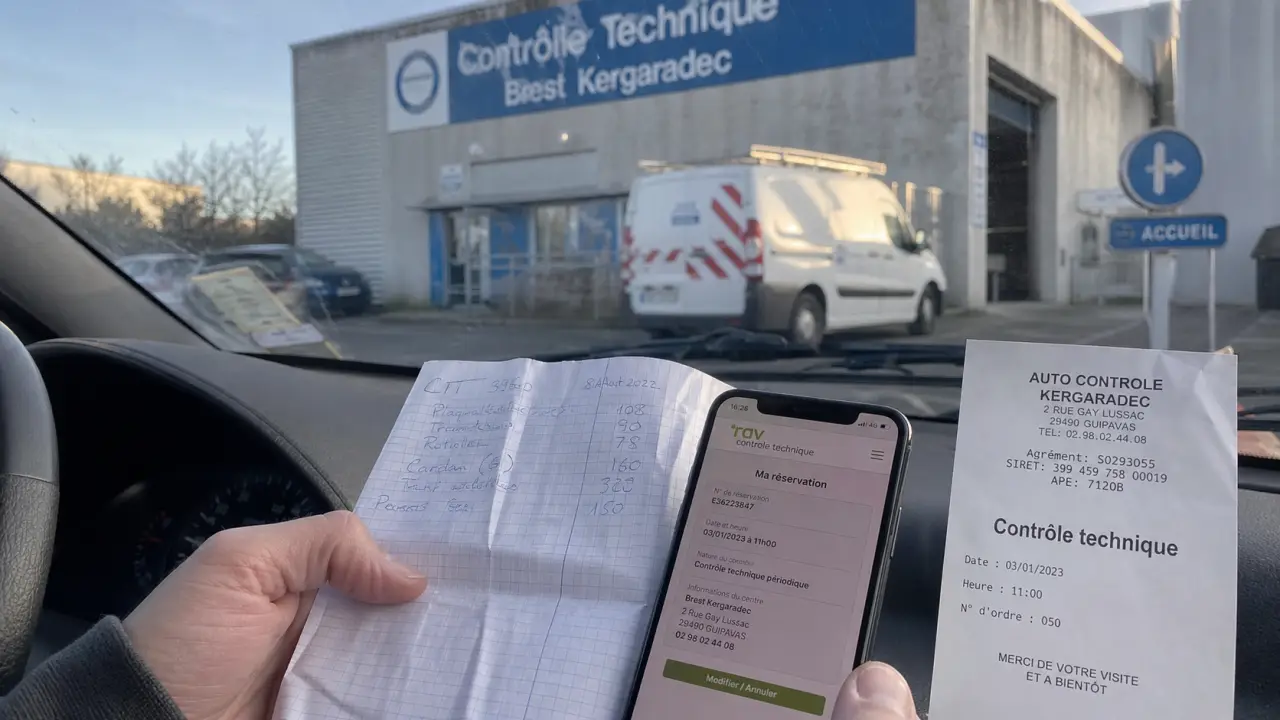 Contrôle technique Brest : centre avec rendez-vous en station