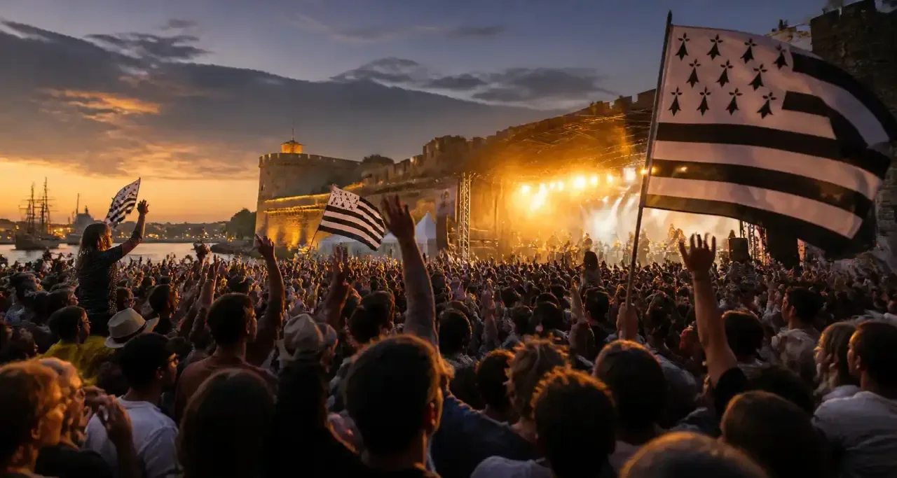 Foule lors d'un événement culturel à Brest