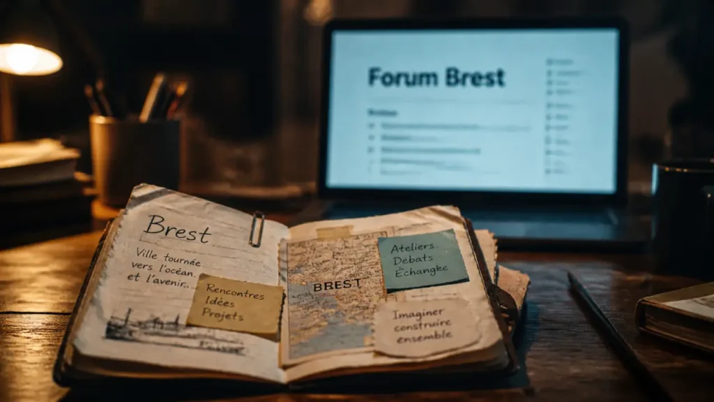 Forum Brest : carnet ouvert et programme sur table