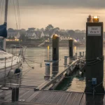 Port aber wrac'h, pontons et voiliers au bassin