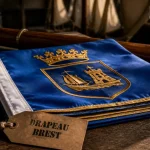 Drapeau Brest en tissu polyester nautique, bords renforcés