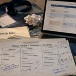 ia days brest : fiche de test et planning IA sur table, ordinateur portable