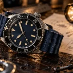 La brestoise montre : plongée 150 m, cadran et lunette noires