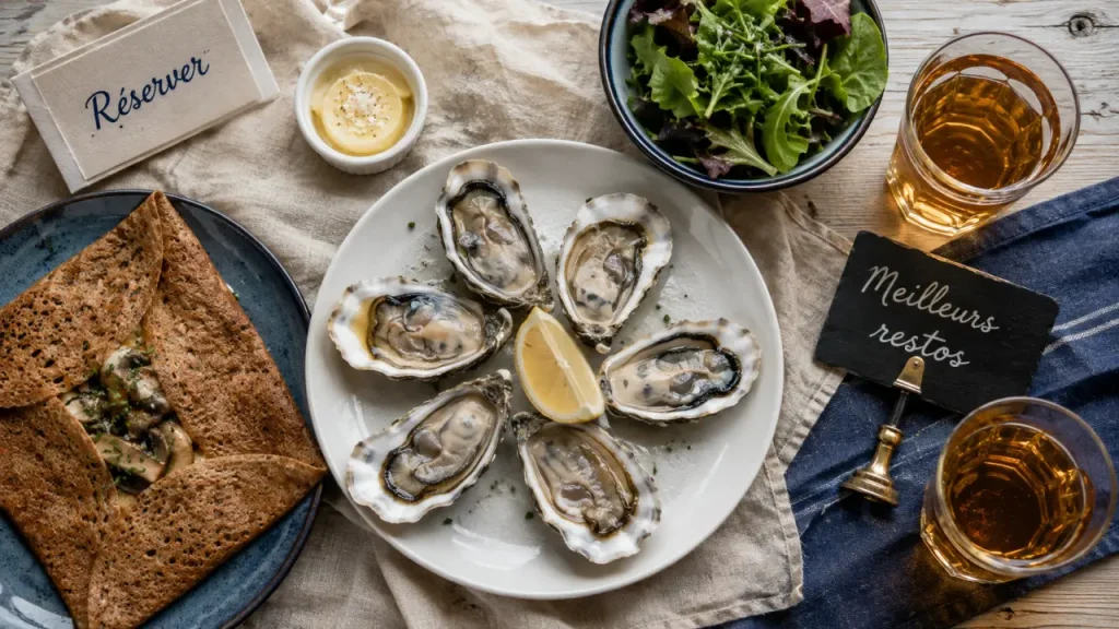 Meilleurs restaurants à Brest : huîtres et galette en crêperie