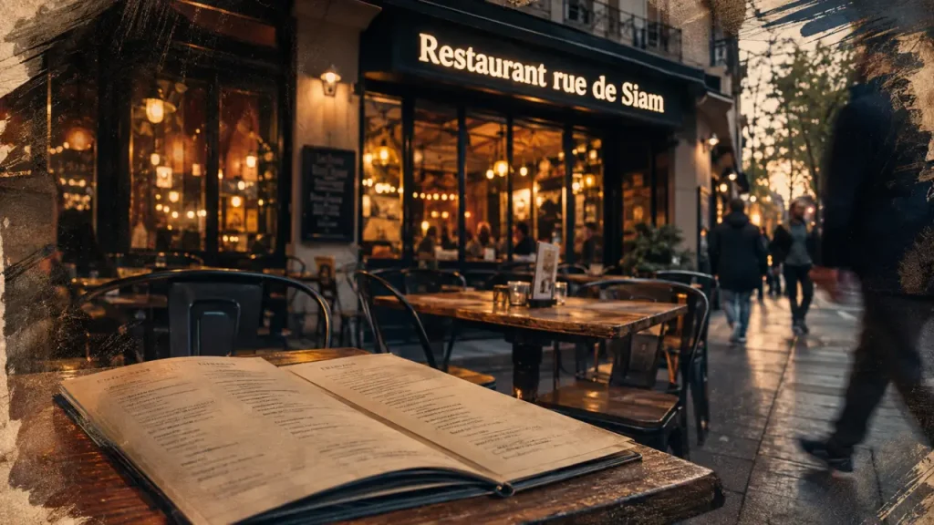 Restaurants rue de Siam Brest : terrasse de brasserie animée