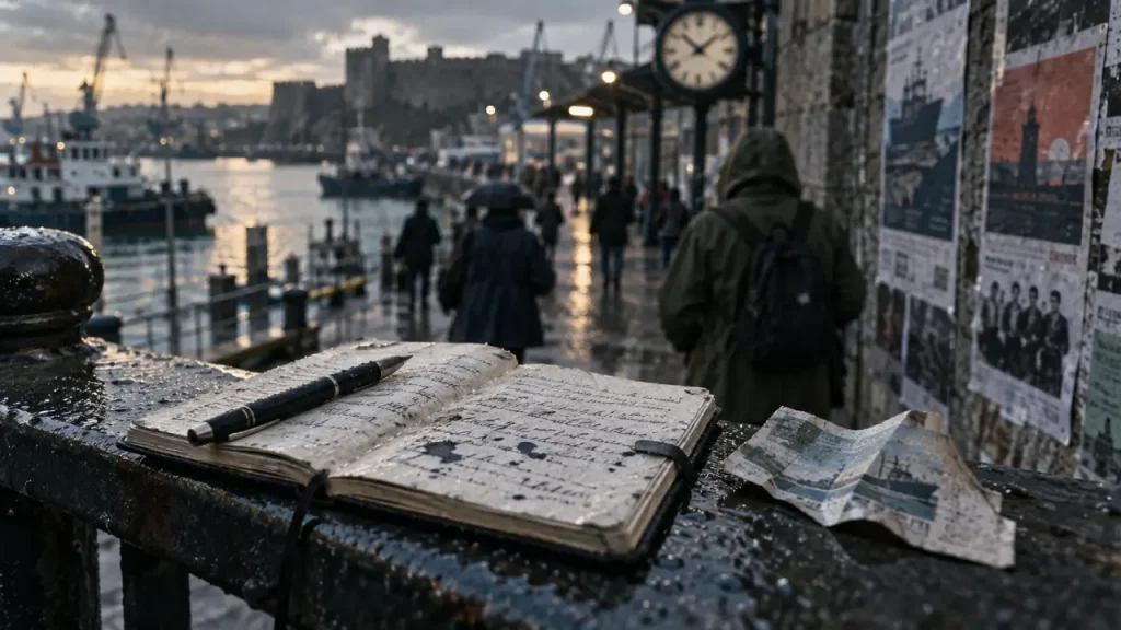 Sortir à Brest : carnet et stylo sur le quai près de la gare