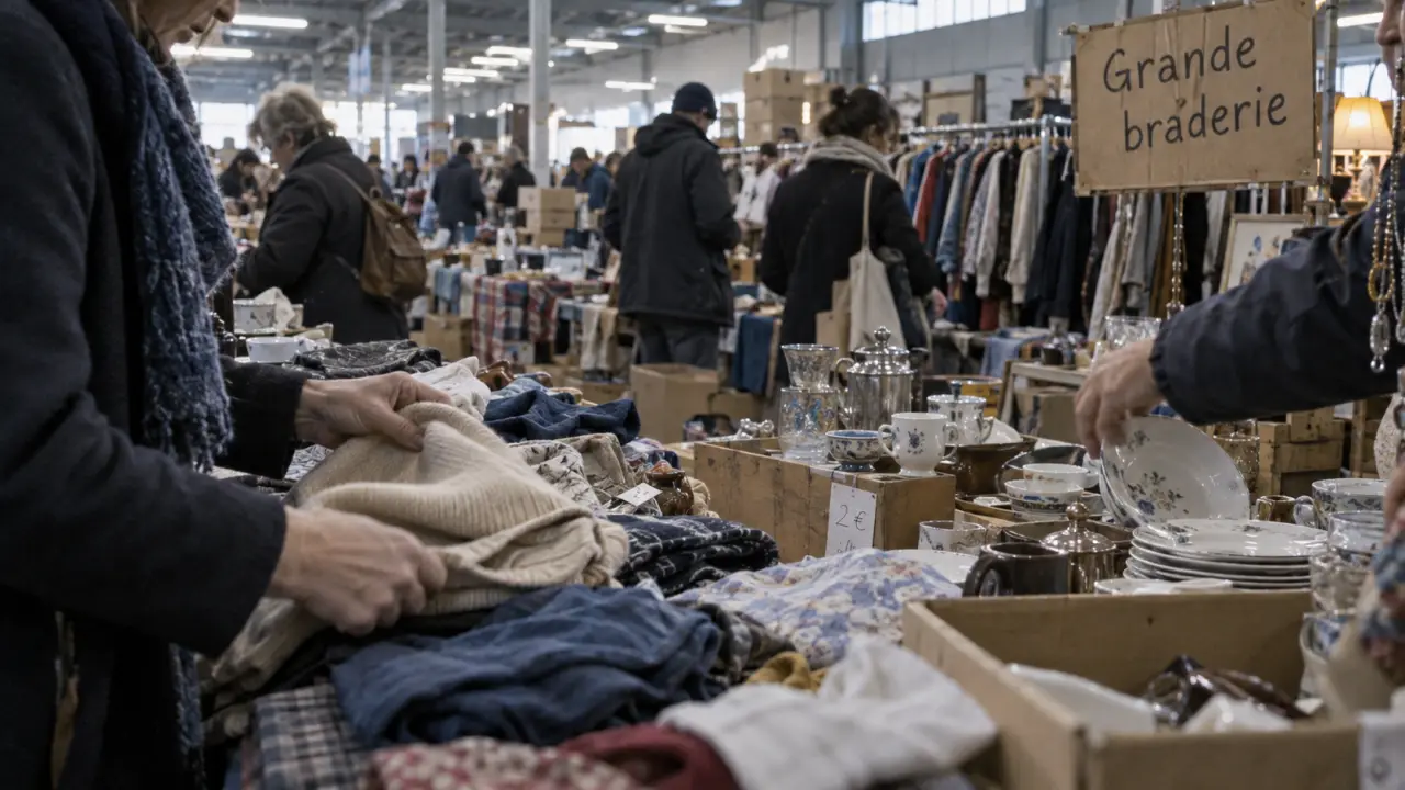 La première braderie du Secours populaire rencontre un franc succès aux halles de Kérinou