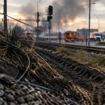Incendie port Brest : feu de talus près des voies fret, trains à l’arrêt