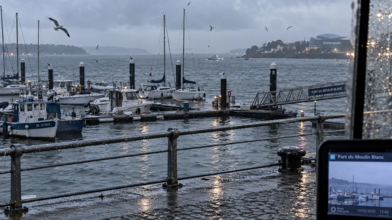 Webcam Brest port en direct : rade et Moulin Blanc